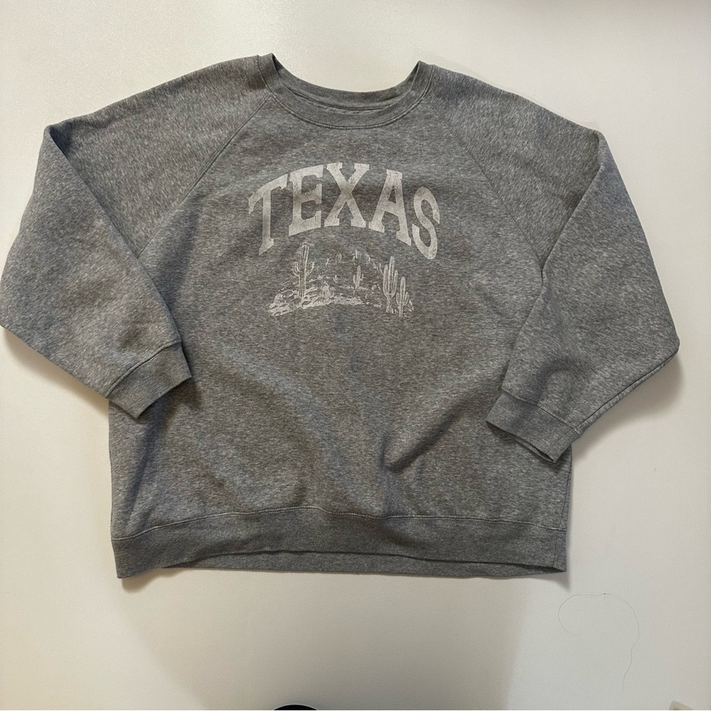 State Of Mine Texas Women’s Crew Neck Sweatshirt Size XXL Gray